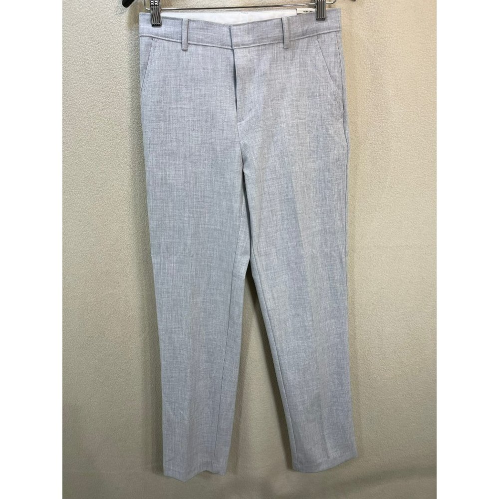 Van Heusen Gray Textured Flex Flat Front Pants, Boys Size 14